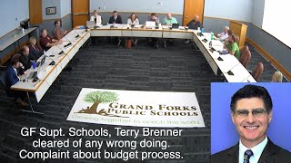 Grand Forks Supt. Schools Terry Brenner Cleared Of Any Wrong Doing by School Board