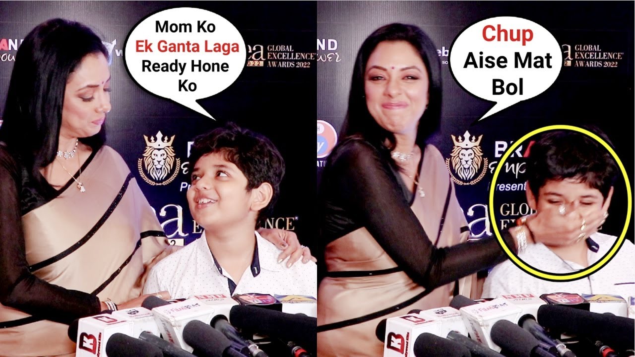 Rupali Ganguly Son Rudransh Makes Fun Of Her At Gea Awards 2022