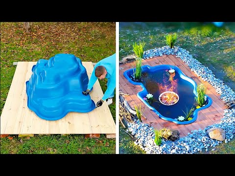 DIY GARDEN POND and other crafts for BACKYARD