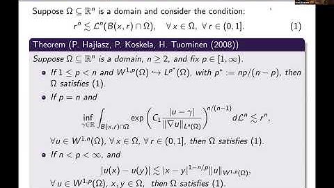 Ryan Alvarado - A characterization of the Sobolev embedding theorem in metric-measure spaces