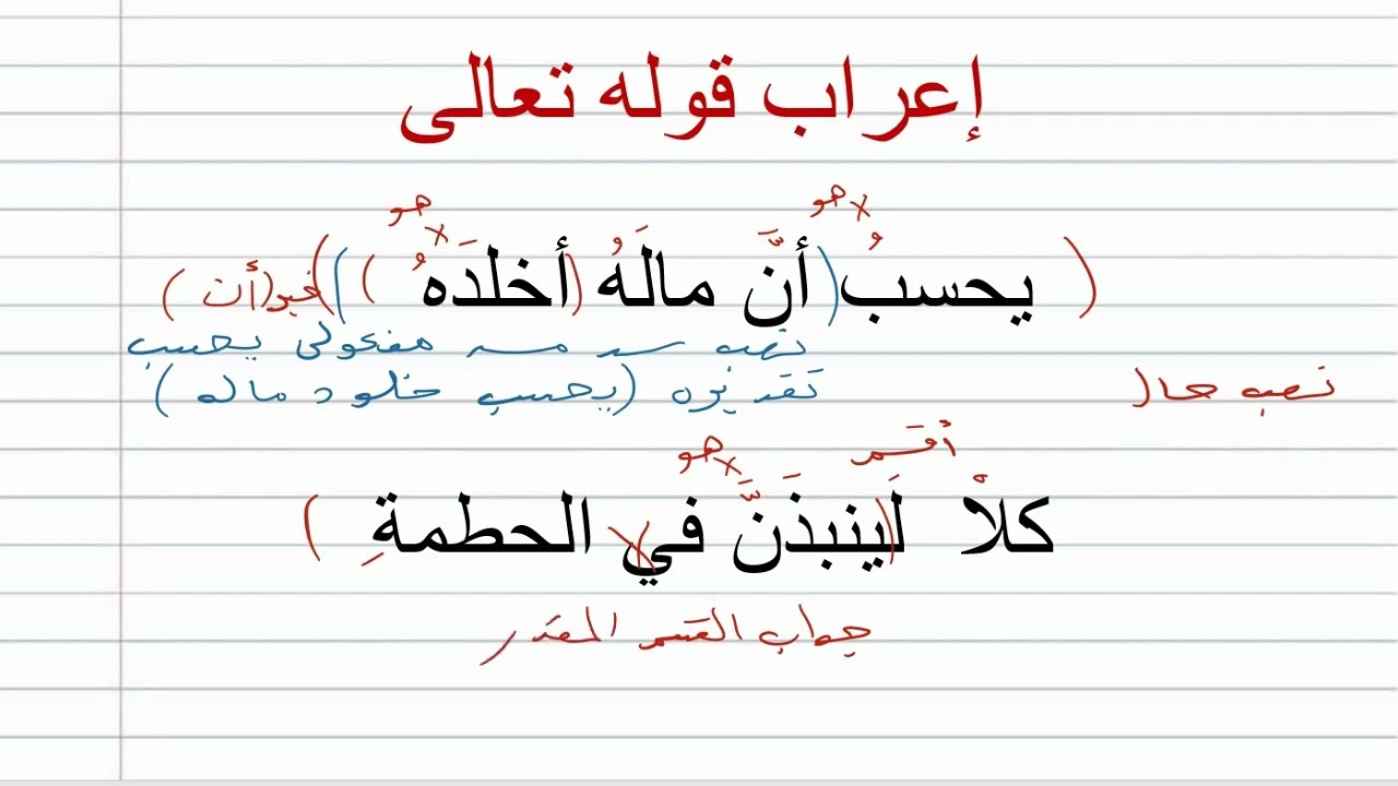 إعراب سورة الهمزة الجزء الأول  -إعراب جزء عم