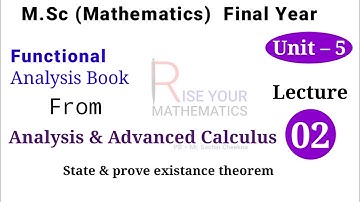 Existence Theorem | Functional analysis unit 5 | T is an operator then exists a unique operator T