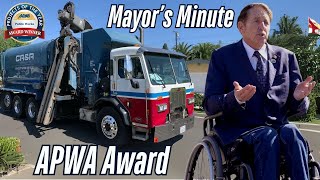 Mayor's Minute - APWA Award