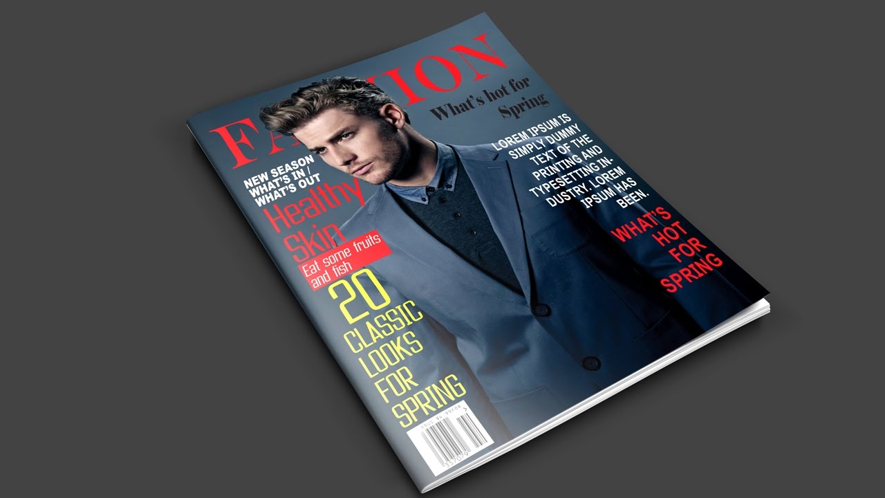 How To Create A Magazine Cover In Photoshop Youtube