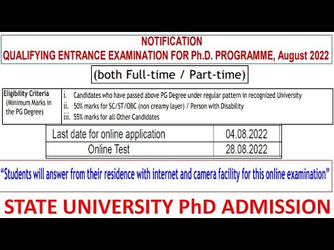 phd online entrance exam