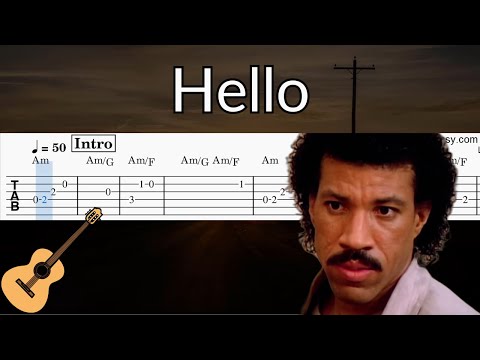 Hello - Guitar Solo Tab Easy