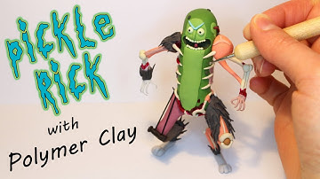 Pickle Rick (Rick and Morty) with Polymer Clay