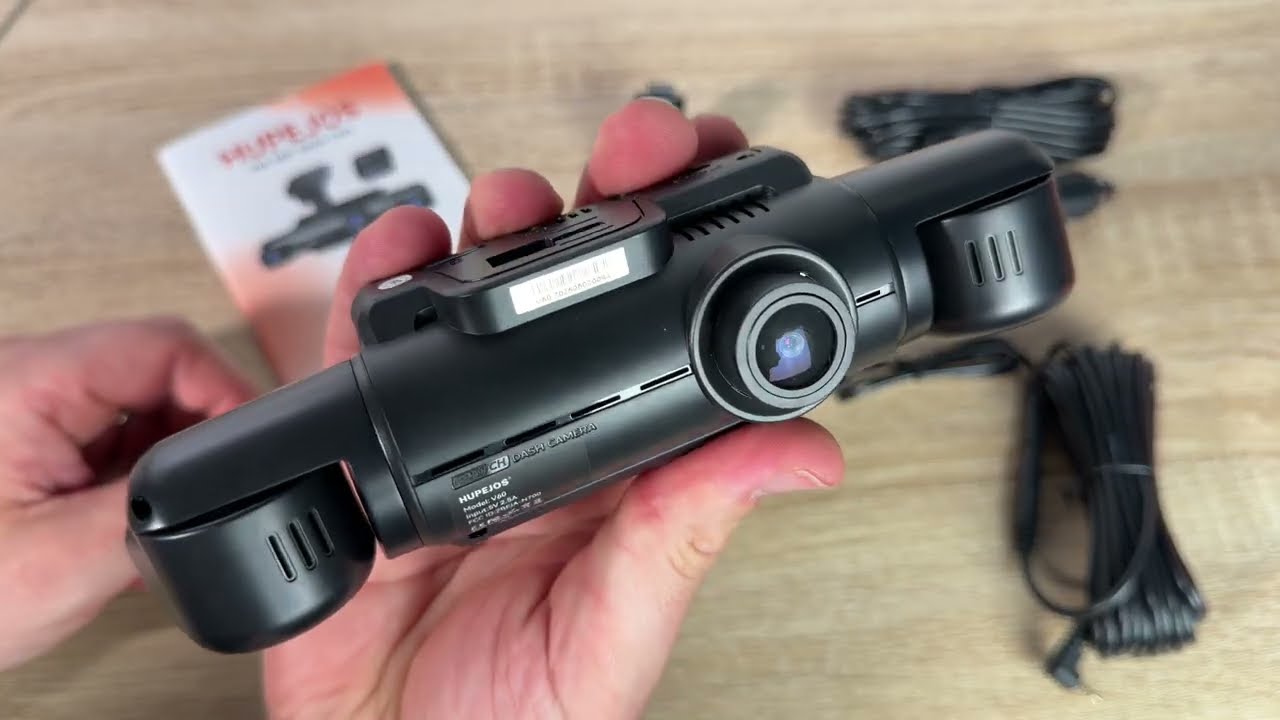 HUPEJOS 360° 4 Channel Dashcam Car Front Rear, 4K Dash Cam Car