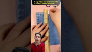 Shortening Pants Without a Sewing Machine #sewingtips #howtosew #sewingforbeginners #shorts