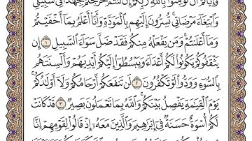 حفظ المقطع الاول من سورة الممتحنة من الآية (1-4)