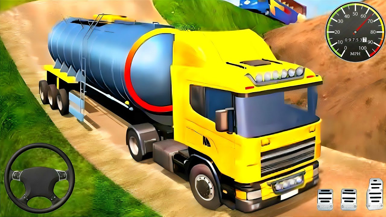 Truck Driving Simulator Games Off road oil tanker truck driving