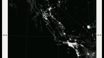 Animation 1 NOAA S9 - King Fire Views via SNPP VIIRS DNB Night Time Visible