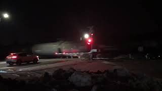 Awesome Lashup! UP 7015 Manifest Train w/ BNSF & CN SD75I E., 3rd St Railroad Crossing, Waterloo NE