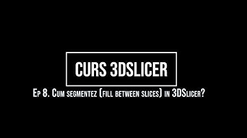 8. Cum segmentez in 3DSlicer folosind metoda "Fill between slices"?
