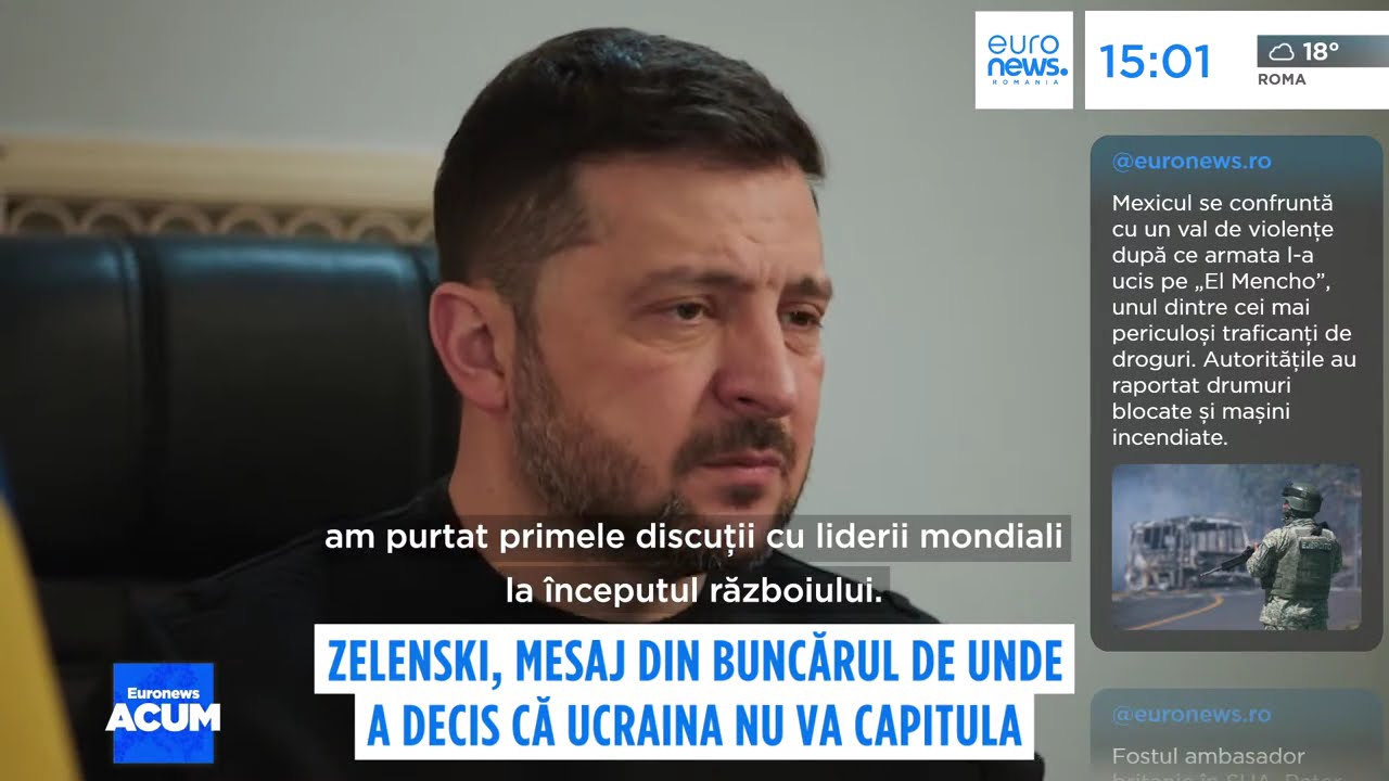 Mesaj din buncărul prezidențial pentru ucraineni: Zelenski îl invită pe Trump să viziteze Ucraina.