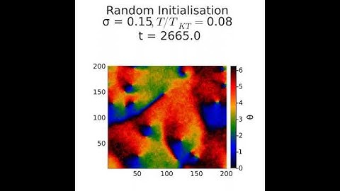Non-Reciprocal XY Model 7b : Coarsening dynamics from a random configuration (σ = 0.15)
