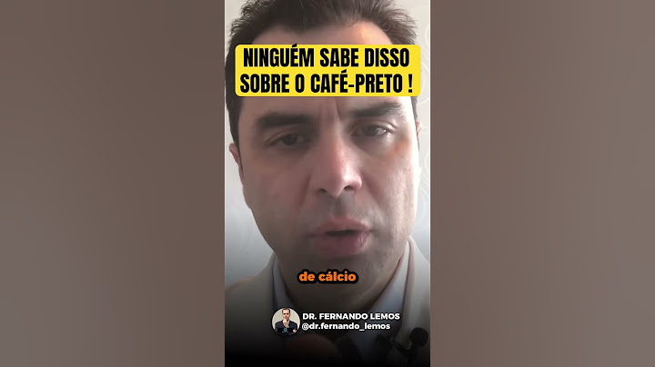 NÃO te contaram isto sobre o CAFÉ PRETO ! Dr.Fernando Lemos - Coloproctologista