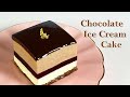 [노오븐]바닐라, 초코🍫 아이스크림🍦 케이크 만들기/how to make ice cream cake   recipe/チョコバニラアイスクリームケーキ