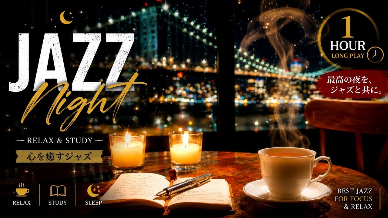 1 Hour Cozy Jazz ☕ Relaxing Night Music for Deep Focus & Stress Relief ...