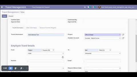 Employee Travel Management Odoo App