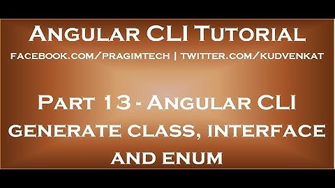 Angular CLI genereert klasse, interface en enum