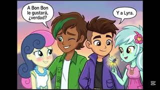 Hardy y Trolero les muestran una luciérnaga a Lyra y Bon bon @theshadowkay1117 