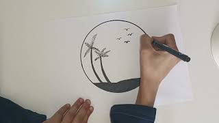 Easy circle drawing || Easy drawing ideas for beginners || pencil drawing in circle