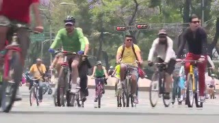 Ciudad de Mexico :  “Muévete en Bici” Paseo Dominical 10 de Abril con 56 mil 360 ciclistas