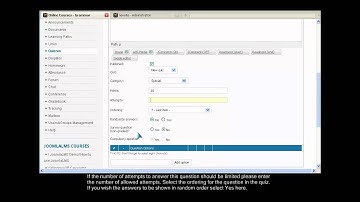 JoomlaLMS -- Quiz Questions Types. Multiple Choice Questions Management