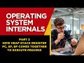 Operating System Fundamentals - Part 2 | How Stack Heap Register PC, SP, BP together execute process