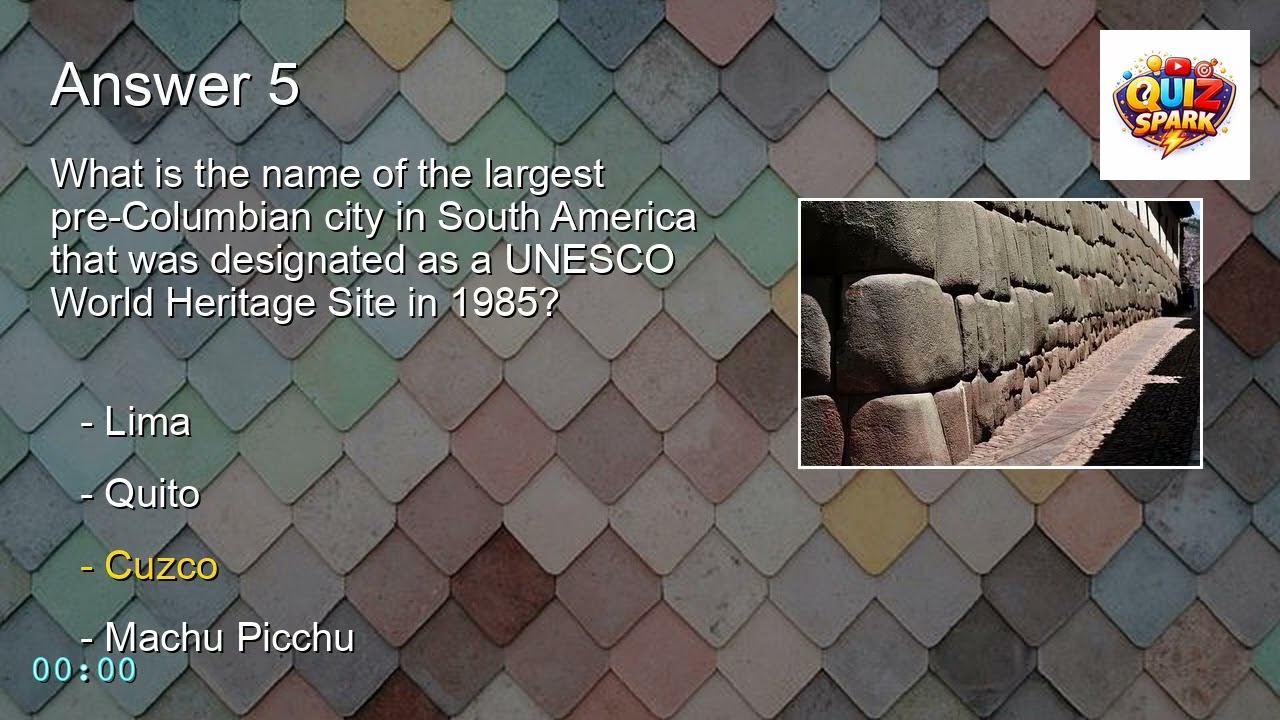 UNESCO World Heritage Sites (General Knowledge) Quiz - English Landscape