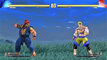 Akuma vs Luke (Hardest AI) - Street Fighter V