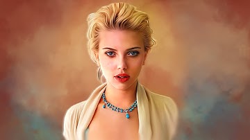 Digital Painting | Oil Painting Effect | Smudge Painting | Photoshop Tutorial : #scarlettjohansson
