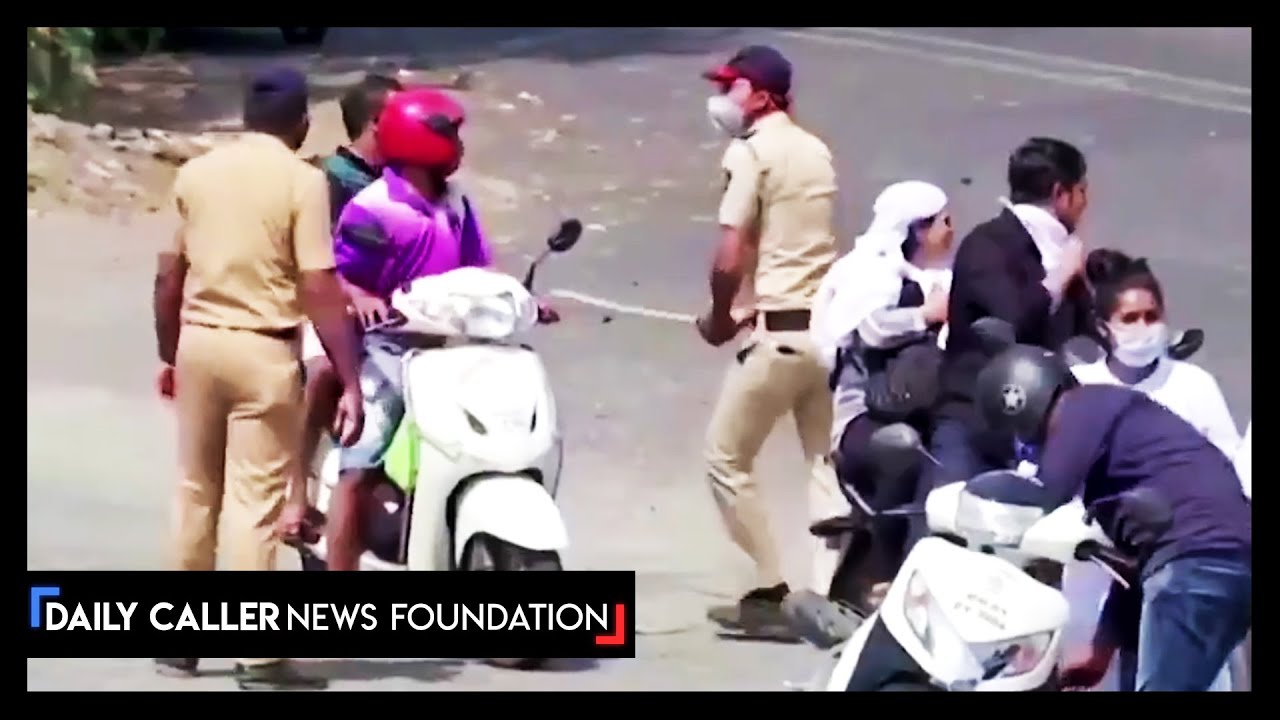 Indian Police Beat Quarantine Violators