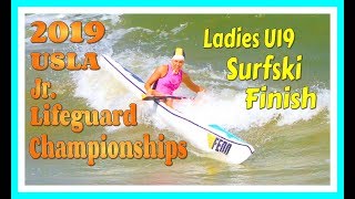 2019 Lifeguard Junior Nationals / U19 Ladies Surfski Finish