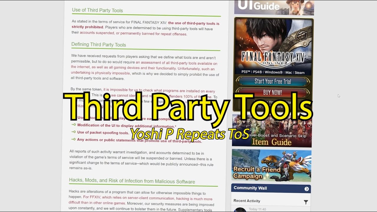 FFXIV: Third-party Tools - Lodestone News