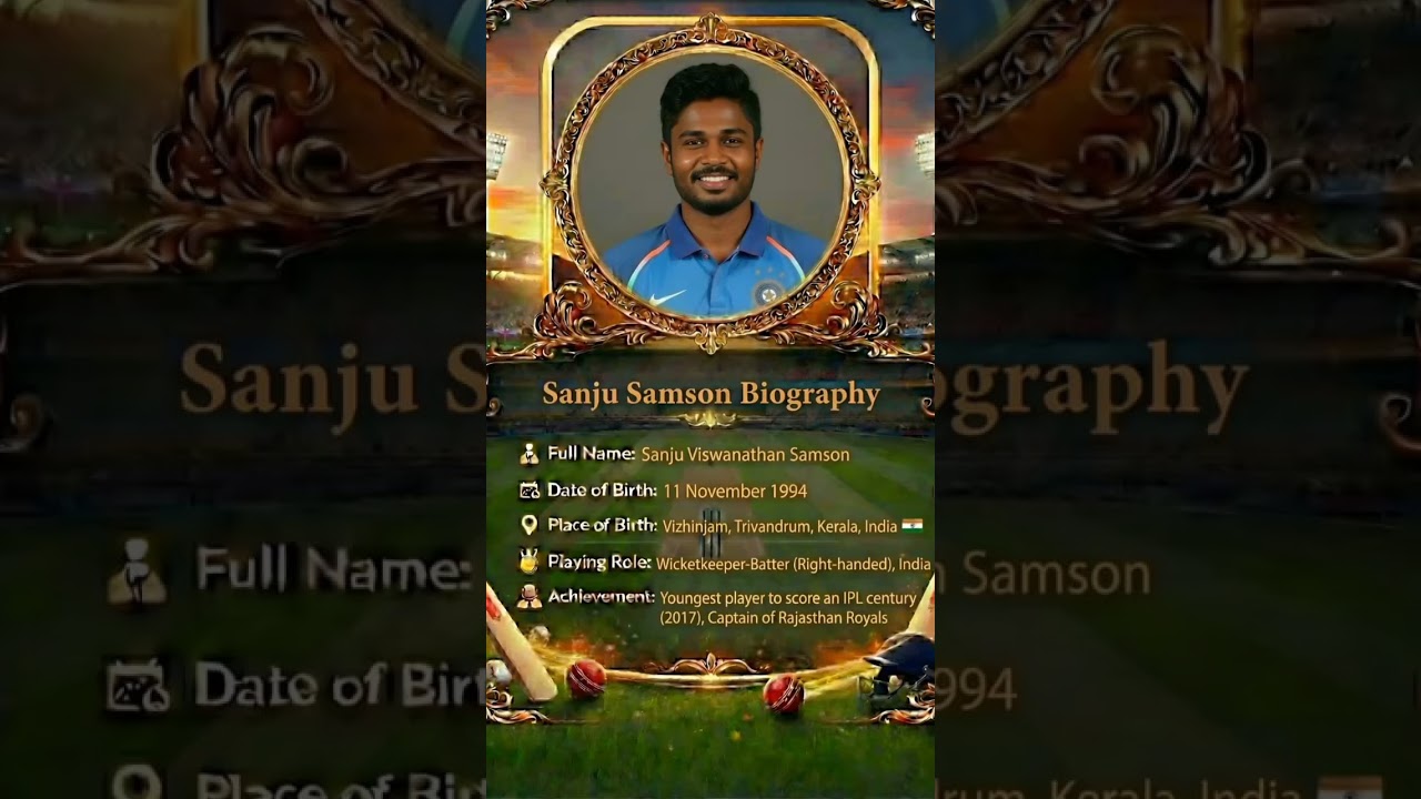 Sanju samson || Biography || 