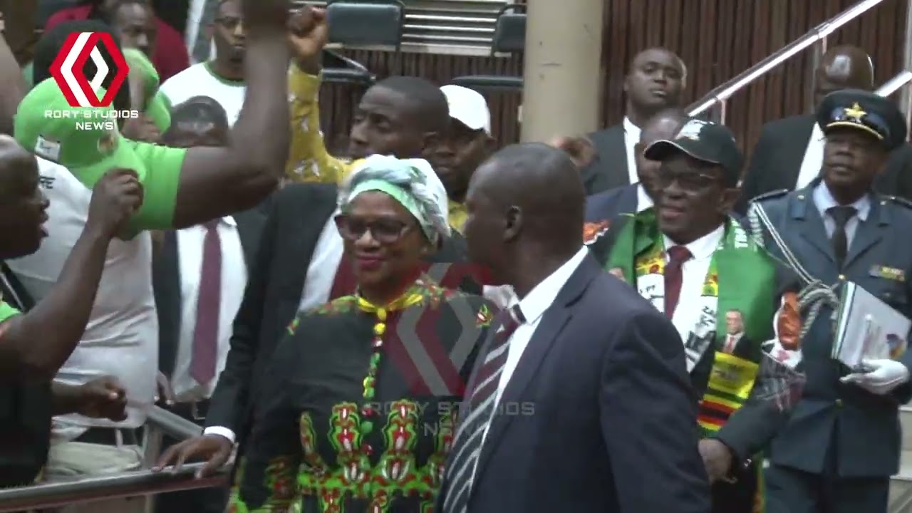 President Mnangagwa, VPs Chiwenga and Mohadi Arrive at ZANU PF HQ for National Youth Assembly