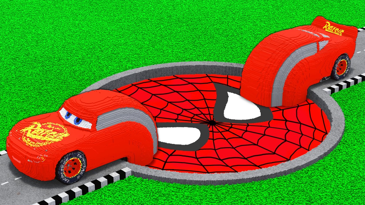 SUPERHEROES vs LONG CARS in Teardown