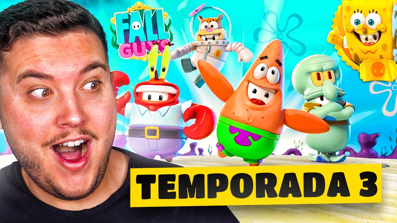 JUGANDO NUEVA TEMPORADA 3 *BOB ESPONJA* de FALL GUYS GRATIS!!