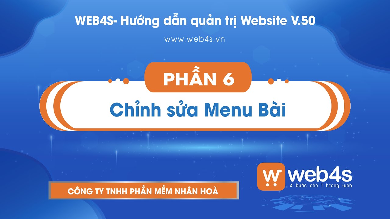 Chỉnh sửa menu - V5.0 - YouTube