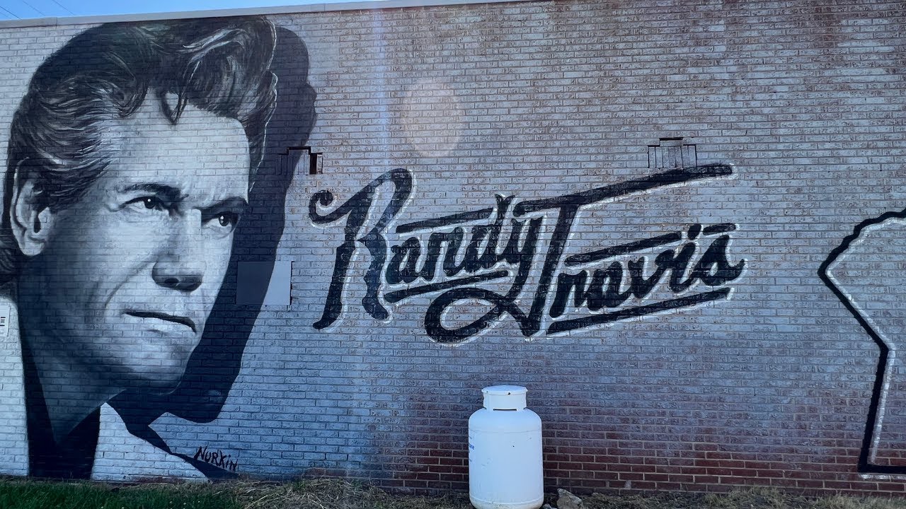 Randy Travis Mural Birth Place of Country Star in Marshville, North