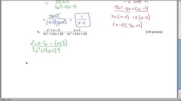Adding Rational Expressions Quiz