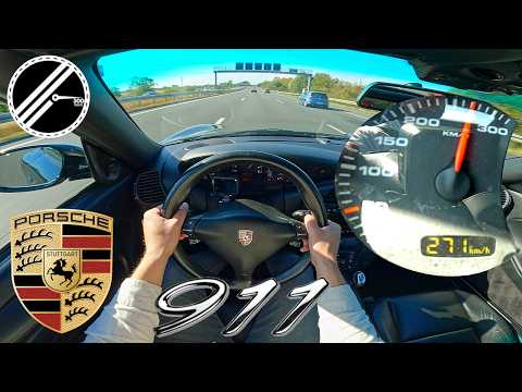 Porsche 911 996 Cabrio | 320 PS | Top Speed Drive German Autobahn No Speed Limit POV