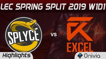 SPY vs XL Highlights LEC Spring Split 2019 Splyce vs Excel Esports By Onivia