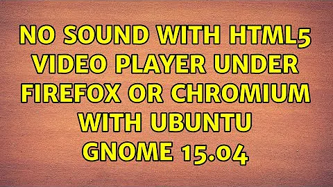 Ubuntu: No sound with HTML5 video player under firefox or chromium with Ubuntu Gnome 15.04