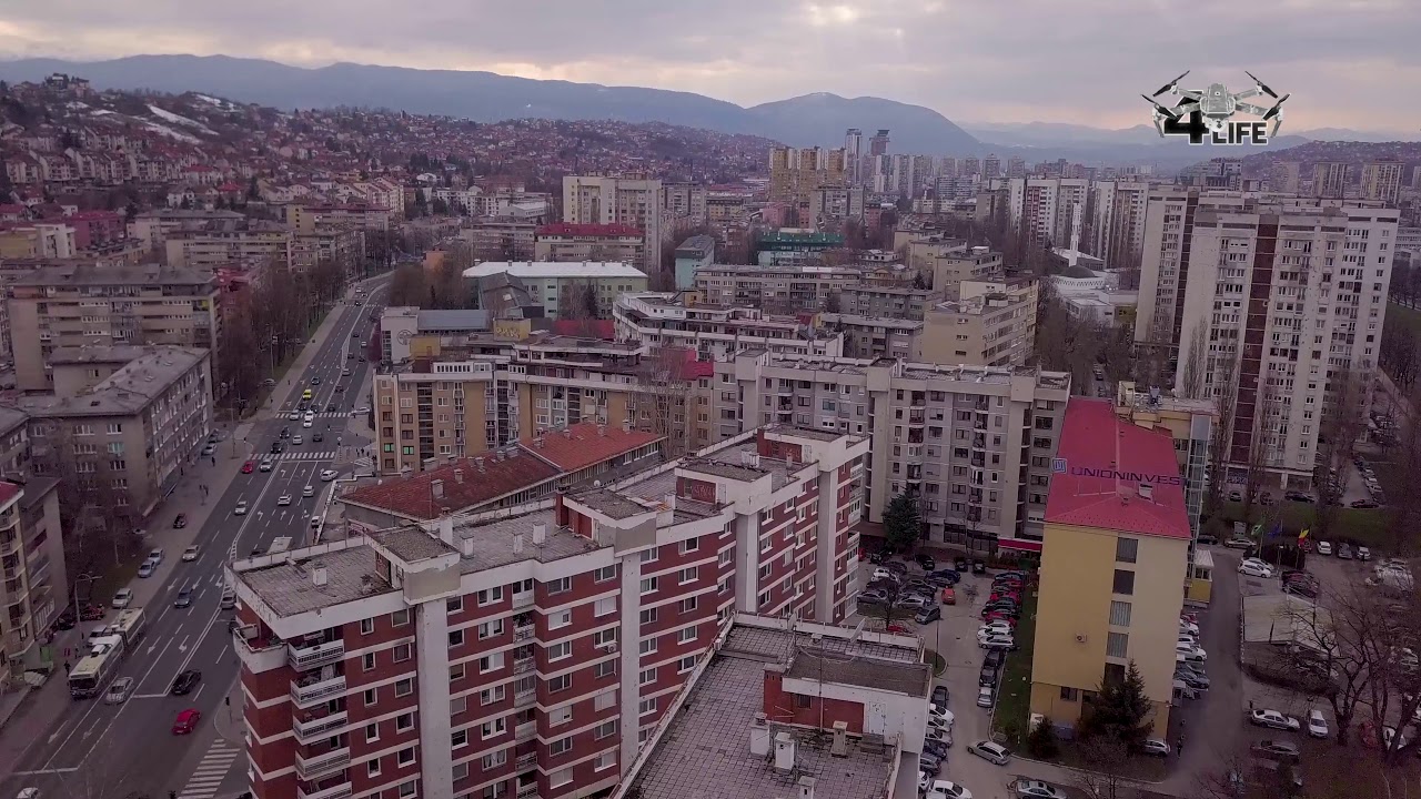 Let dronom od Skenderije do Grbavice