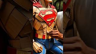 super man echo con hojas de Palma #creavative #superman #youtubeshorts #ingenio