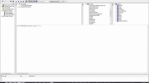 Lesson 7:  Crystal Reports Select Expert