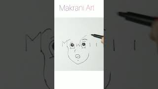 How to turn words mowgli into Drawing/how to draw mowgli #shorts